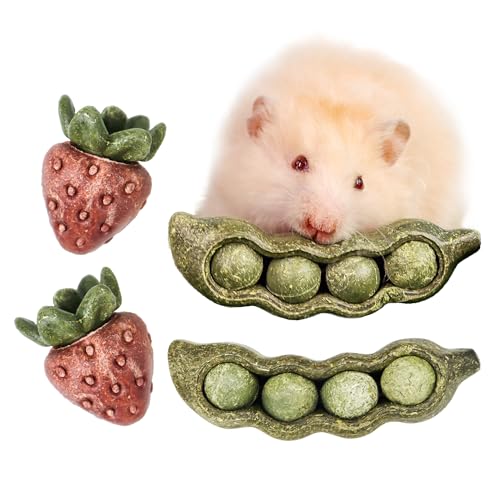 4PCS Guinea Pig Toys (4PCS-Peapod and Stawberry)