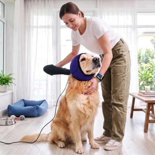 Dog Ear Wraps for Fireworks Storm Noise Blocking Ear Care (Blue / L)