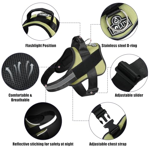 Dog Harness No (Medium (Pack of 1) / Matcha)