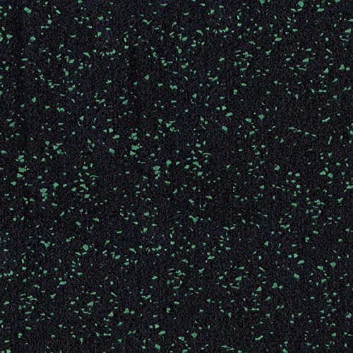 1/4in (7mm) Thick 10% Green 4' x 14' Heavy Duty Rubber Rolls, Protective Exercise Mats, Home Gym Rubber Flooring (4' x 14' / 10% Green)