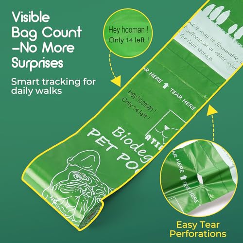 Biodegradable Dog Poop Bags 360 Count (360 Count (Pack of 1) / Natural Unscented)