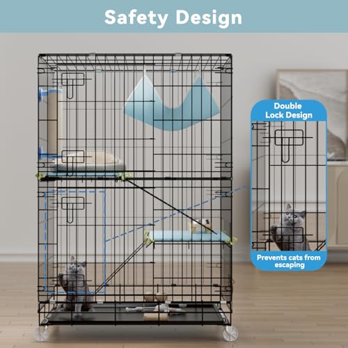 3 Tier Cat Cage Indoor (23.6"L x 16.5"W x 38.2"H)