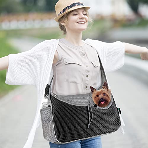 Dog Sling Carrier for Small Dogs (Gray)