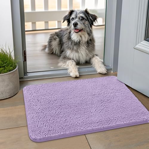 Dog Door Mat for Muddy Paws 24x16 (Lavender / 24"X16")
