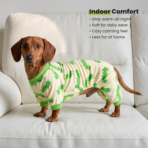 Caterpillar Dog Fleece Pajamas (Caterpillar / X-Small)
