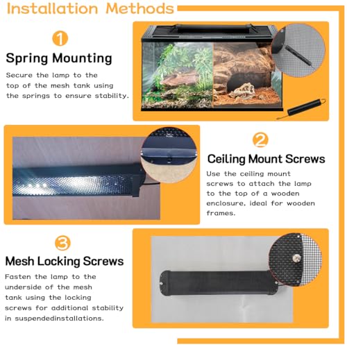 LED UVB Light for Reptile with Timer & Dimmer (11 Inch)