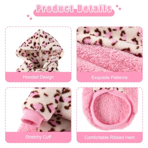 Dog Sweaters for Small Dogs (XX-Small (Chest 10 in) / Pink leopard)