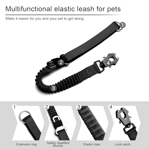 20” Strong Short Leash for Dog (Black)