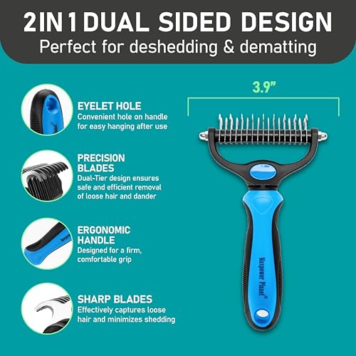 Pet Grooming Rake and Dematting Comb (C - Rake and Comb Kit (Best Value) / Large)