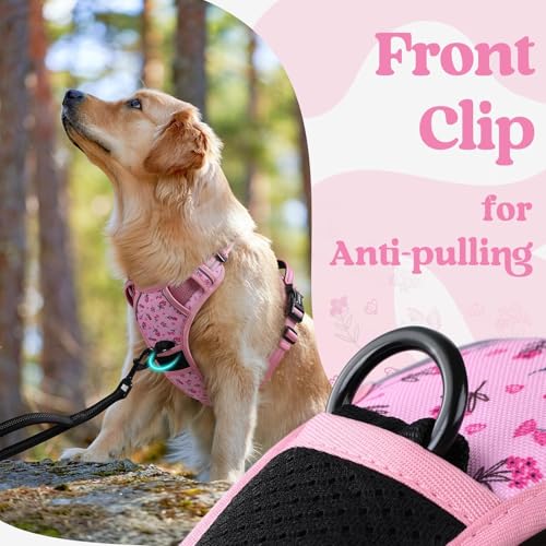Dog Harness Small Sized (Floral Pink / Small)