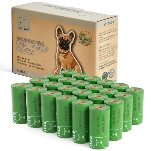 Biodegradable Dog Poop Bags 360 Count (360 Count (Pack of 1) / Natural Unscented)