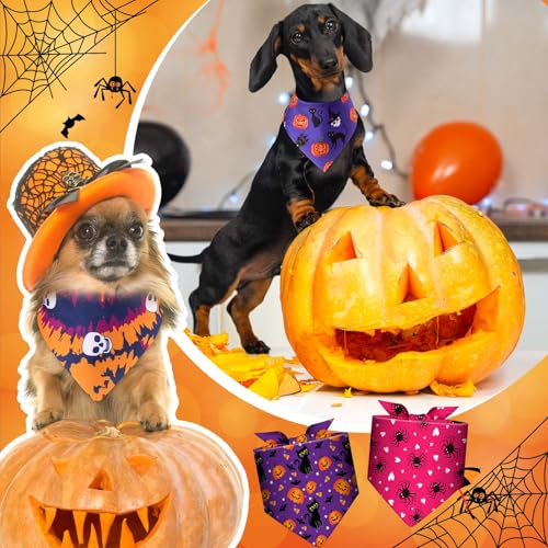 72 Pcs Halloween Dog Bandanas Bulk (Halloween)
