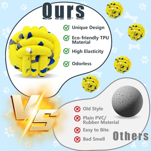 Dog Balls 4 Pack Tennis Ball Toys Dog Toy (4 Pack / Yellow)