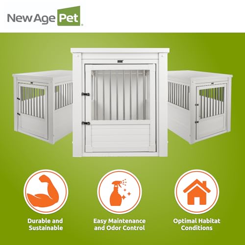 ECOFLEX® XL Furniture Style Dog Crate & End Table (Antique White / 42.6"L x 27.6"W x 30.9"H)