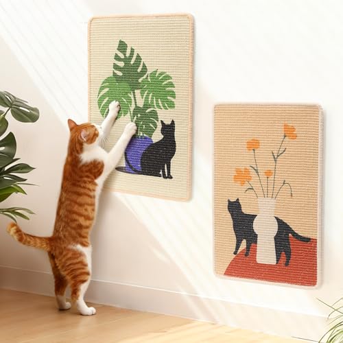 Sisal Cat Scratching Mat (Flower-23.6 x 15.7 Inch)
