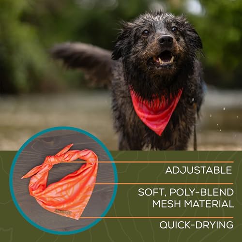 Dog Bandana with Lightweight Quick Drying Poly (Papaya)
