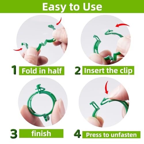 200 Pcs Plant Support Clips (White)