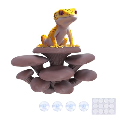 Mushroom Decor for Reptile Tank (Cluster Cap / Cocoa)