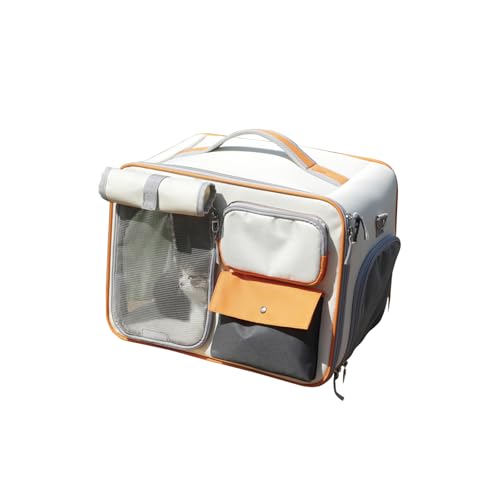 Dog Backpack Pet Backpack with Upgrade Waist Cushion Design to Better Fit The Waist (White)
