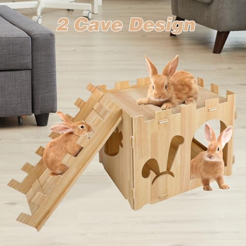 Wooden Rabbit Castle with Ramp (Rabbit Castle+Ramp)