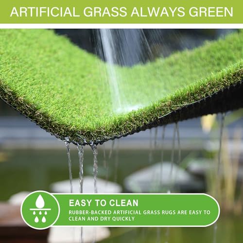 Dog Grass Pads 4x13FT Artificial Grass Pee Pads for Dogs Potty Fake Grass Rug Turf Mat for Dogs Training Indoor Outdoor Garden Lawn Artificial Grass Rug (4x13 FT)
