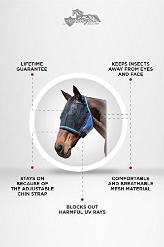 Kensington 90% UV Fly Mask Halter CatchMask UViator (181-Kentucky Blue)