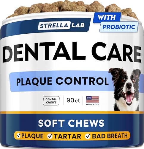 Advanced Dog Dental Chews & Breath Freshener (Dental Care Probiotic / 90Ct Dental Care)