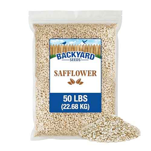 50LB Safflower Bird Seeds for Outside Feeders (Safflower / 50 Pound (Pack of 1))