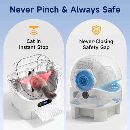 Self Cleaning Automatic Litter Box for Cats to15lb (white)
