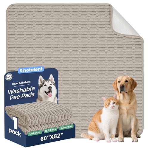 Washable Pee Pads for Dogs Puppy Pad (Brown / 60"x82"(Pack of 1))
