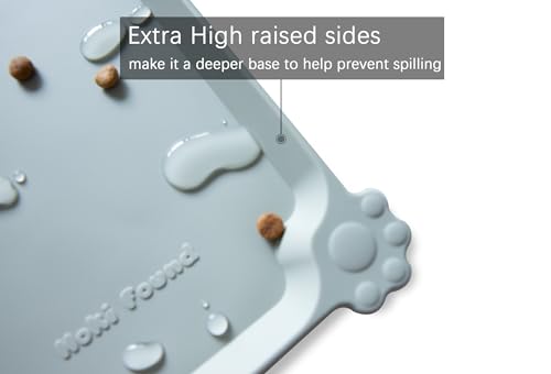 Large Silicone Pet Food Mats Tray (24" x 16" / Battleship)