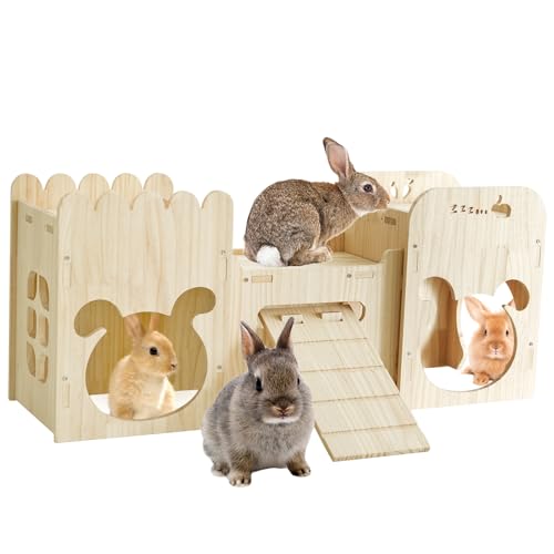 Large Natural Wooden Rabbit Castle (Large Natural wooden)