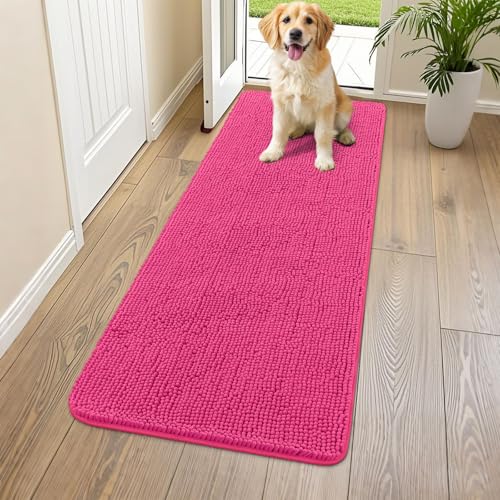 Dog Door Mat for Muddy Paws 59x20 (Hot Pink / 59"X20")
