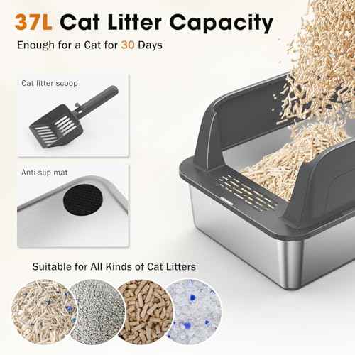 2PACK Stainless Steel Litter Box (Multi-Colored / XL)