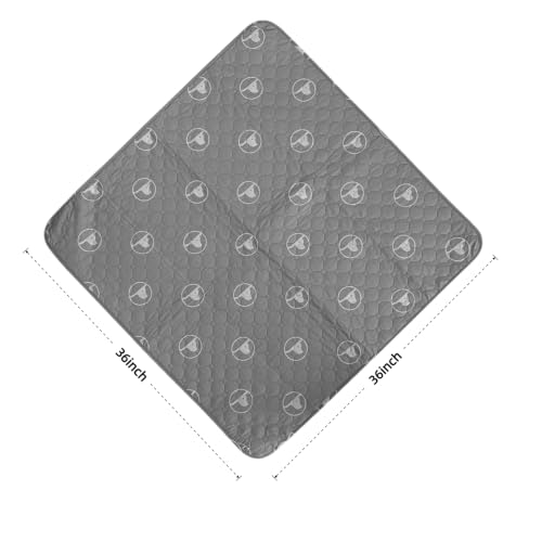 2 Pack 36"x36" Reusable Playpen Training Pad for Puppies (Gray White / 36"x36" (2 Packs))