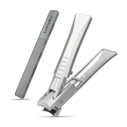 Nail Clipper for Thick Toenails and Fingernails (2PCS Portable Curved)