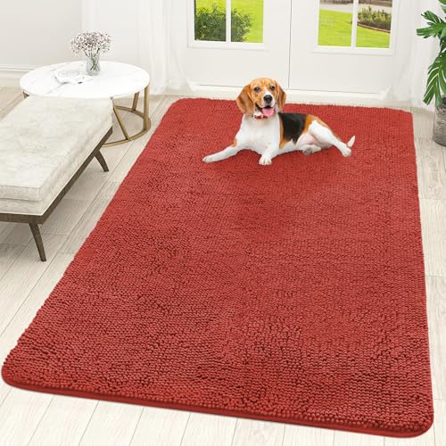 Dog Door Mat for Muddy Paws 70x46 (Maple Red / 70" X 46")