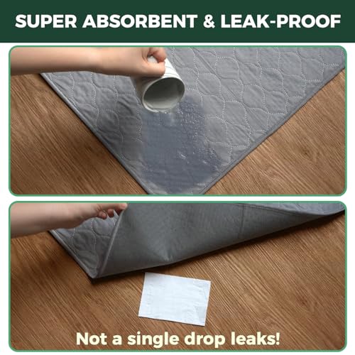 Washable Pee Pads for Dogs (Gray / 39" x 63" (1 Pack))