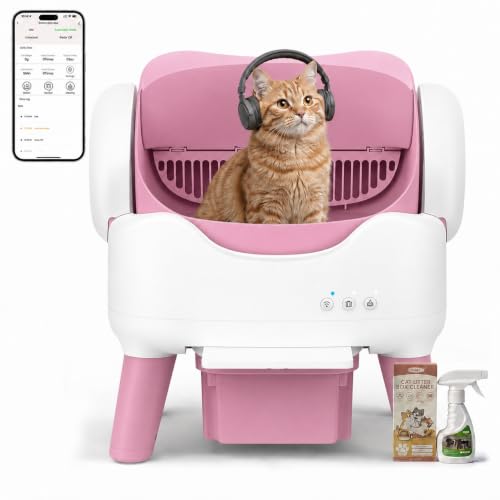 Self Cleaning Litter Box with APP (Pink)