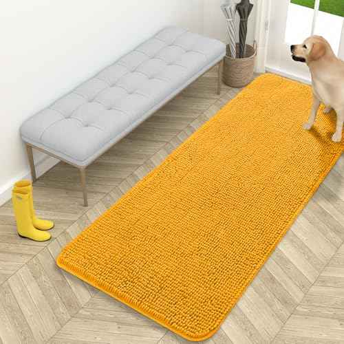 Dog Door Mat for Muddy Paws 59x24 (Golden Yellow / 59" X 24")