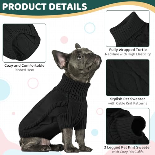 Dog Sweater for Small to Large Dogs (Large / Black)