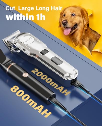 Dog Clippers Grooming Kit for Thick Coats & Heavy Duty