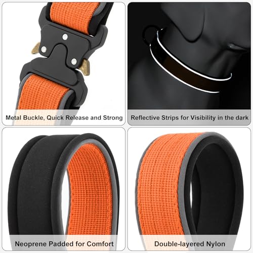 Tactical Dog Collar (XL / Orange)