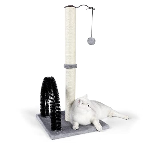 32" Tall Cat Scratching Post with Arch Groomer