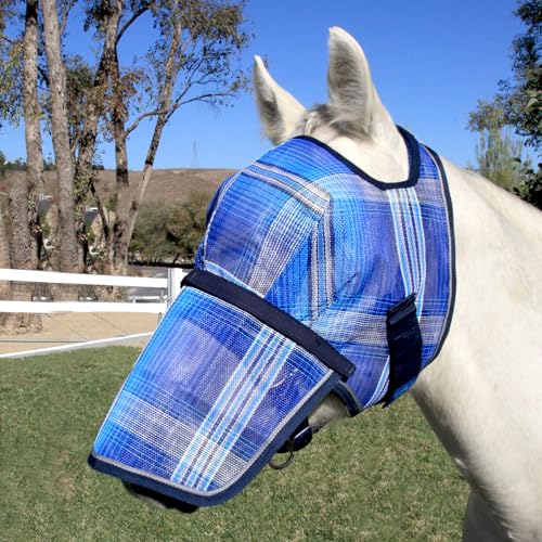 Kensington Signature Fly Mask w (XL (Large Horse) / 181-Kentucky Blue)