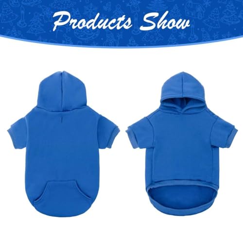 Dog Hoodie for Large Medium Small Dogs (Blue / Small/Medium)