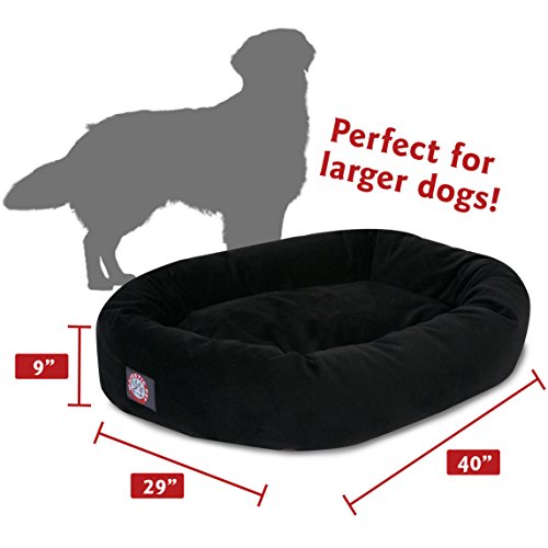 32 Inch Micro Velvet Calming Dog Bed Washable (Marine)