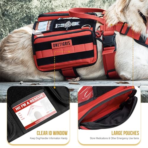 Service Dog Vest Harness (Large / Red)