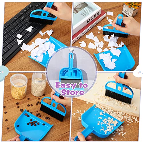 6 Pieces Guinea Pig Bed Plush Hamster Mat Bunny Bed Small Animal Sleeping Bedding Pads with Cleaning Dustpan Brush for Chinchilla Squirrel Hedgehog Small Animals (Vivid Color)