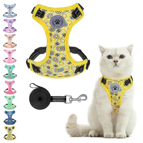 Cat Harness and Leash Set (Bee Yellow / S (Chest: 11 - 16"))